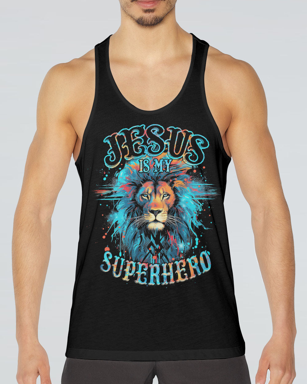 Jesus Is My Superhero Lion Men's All Over Print Shirt - Tytm0410232