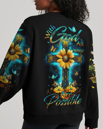 With God All Things Are Possible Women's All Over Print Shirt - Yhdu0610231