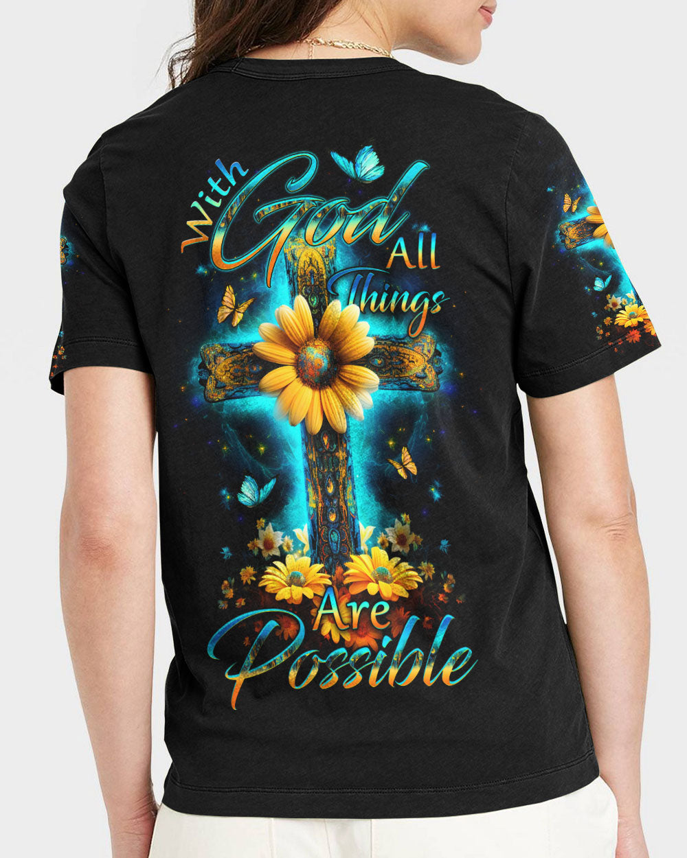 With God All Things Are Possible Women's All Over Print Shirt - Yhdu0610231