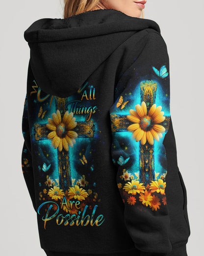 With God All Things Are Possible Women's All Over Print Shirt - Yhdu0610231