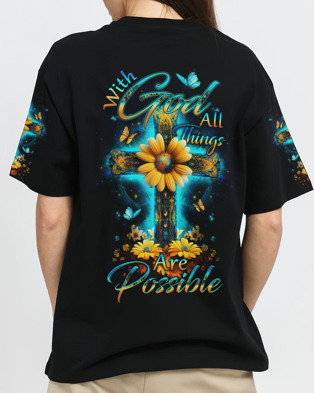 With God All Things Are Possible Women's All Over Print Shirt - Yhdu0610231