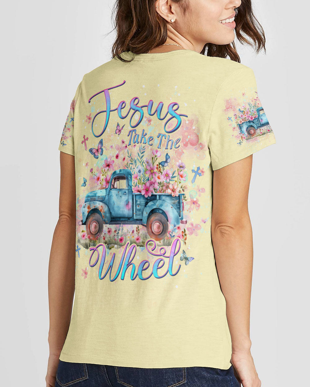 Jesus Take The Wheel Women's All Over Print Shirt - Yhdu1303243