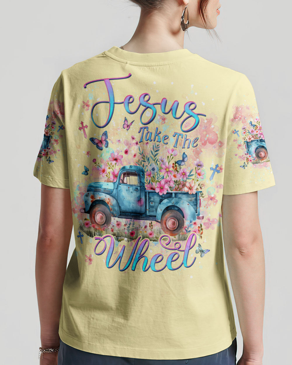 Jesus Take The Wheel Women's All Over Print Shirt - Yhdu1303243