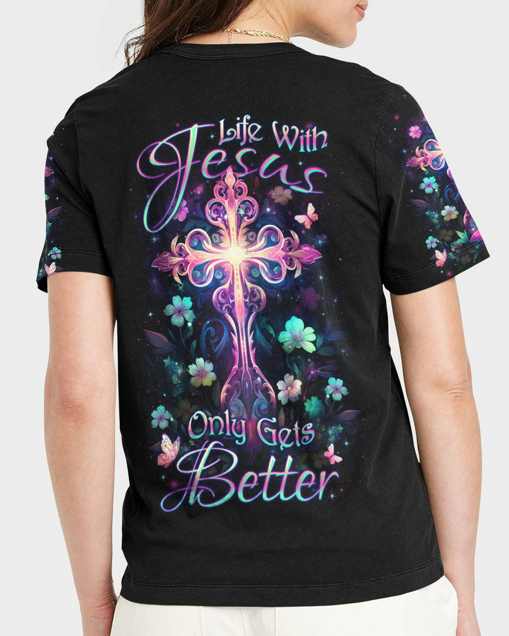 Life With Jesus Only Gets Better Women's All Over Print Shirt - Yhdu2709232