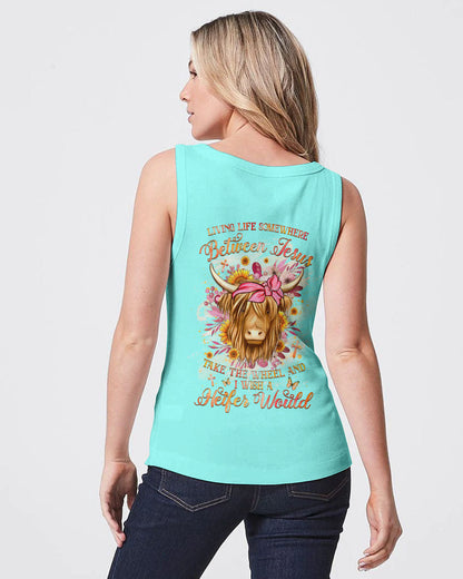 Living Life Somewhere Between Jesus Heifers Women's All Over Print Shirt - Yhhg1309231