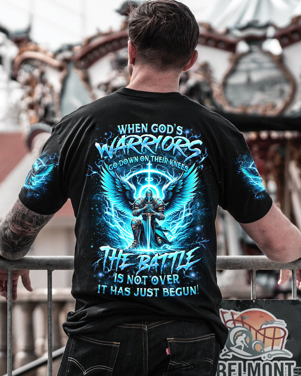 When God's Warriors Go Down On Their Knees Men's All Over Print Shirt - Yhhn0503244