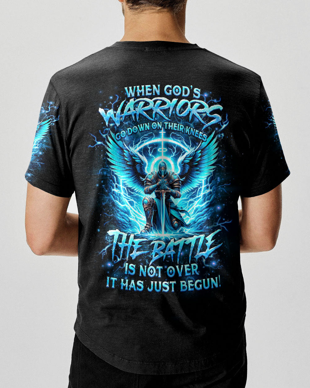 When God's Warriors Go Down On Their Knees Men's All Over Print Shirt - Yhhn0503244