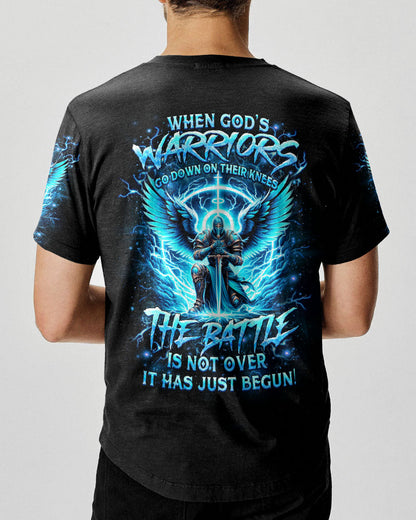 When God's Warriors Go Down On Their Knees Men's All Over Print Shirt - Yhhn0503244