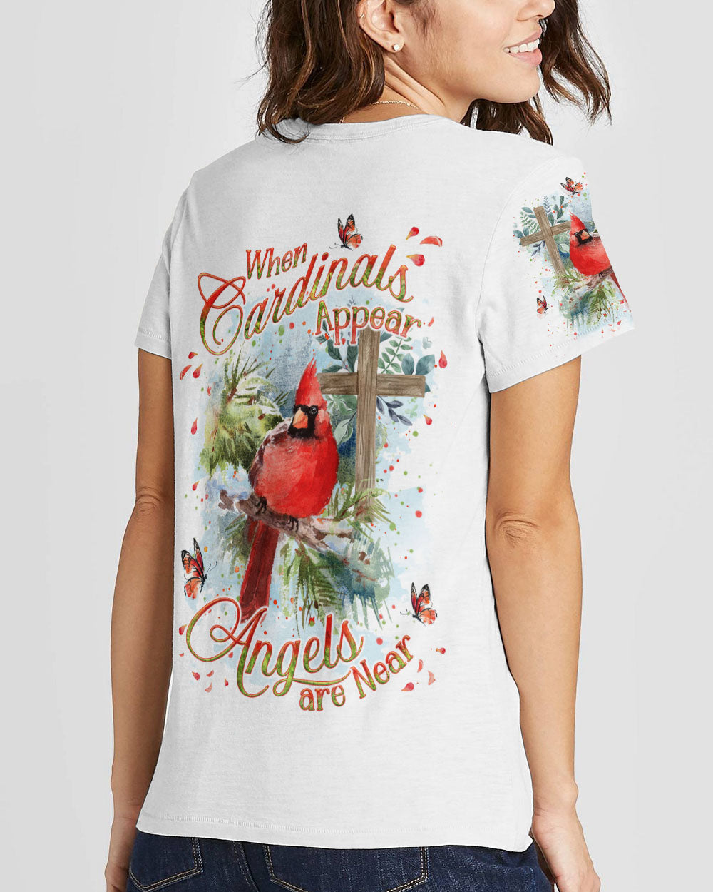 When Cardinals Appear Angels Are Near Women's All Over Print Shirt - Yhkd1411233