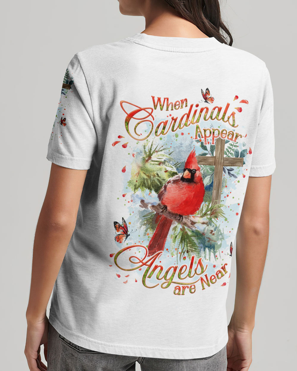 When Cardinals Appear Angels Are Near Women's All Over Print Shirt - Yhkd1411233