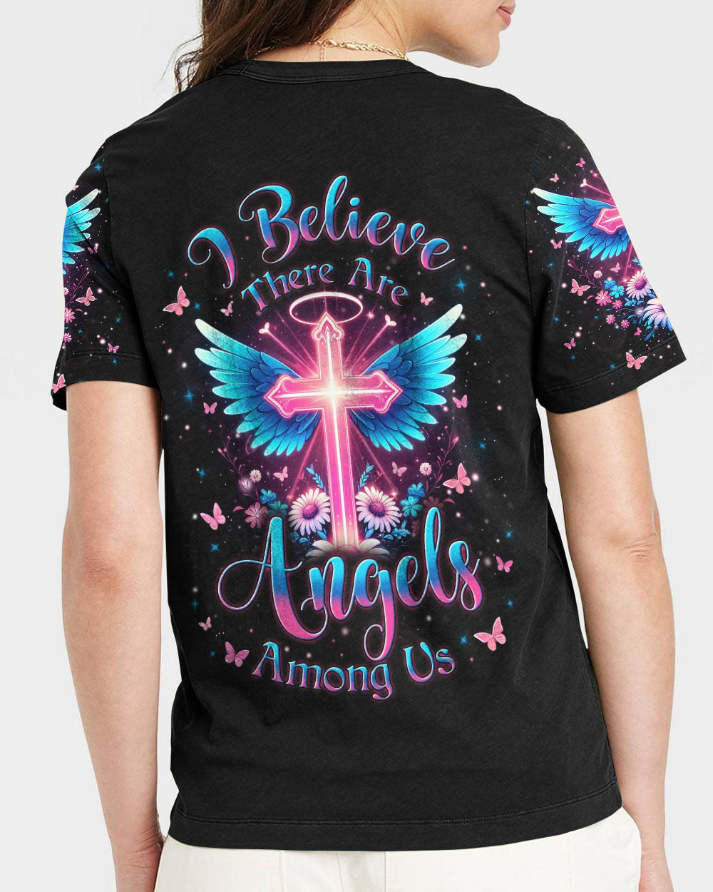 I Believe There Are Angels Among Us Women's All Over Print Shirt - Yhln0812232