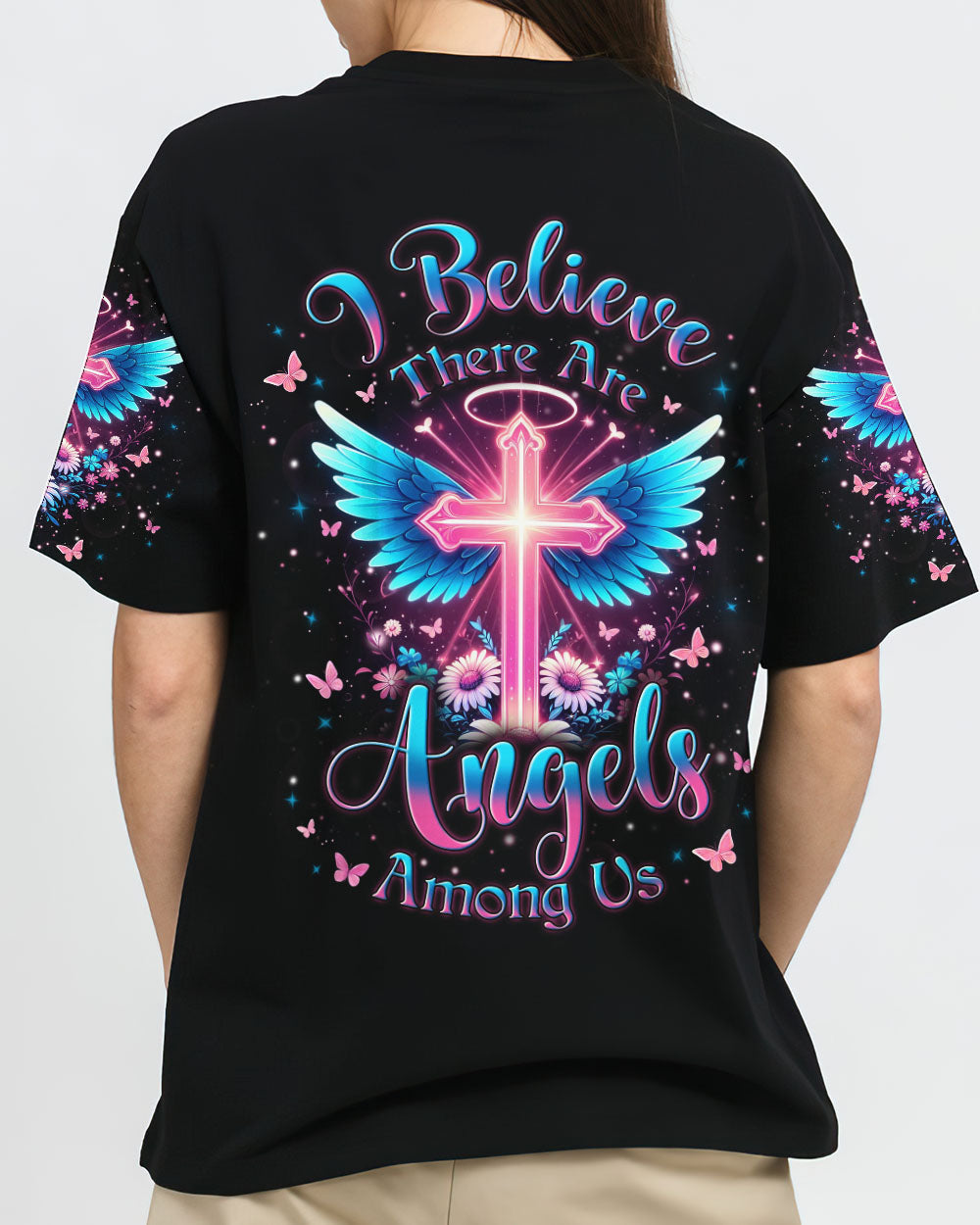 I Believe There Are Angels Among Us Women's All Over Print Shirt - Yhln0812232