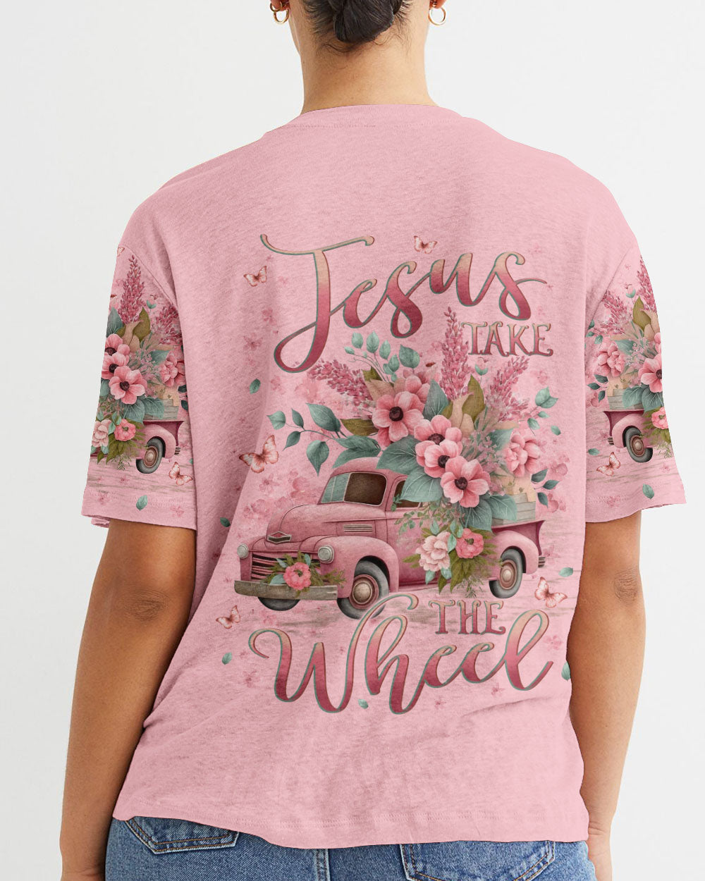 Jesus Take The Wheel Women's All Over Print Shirt - Yhln2011232