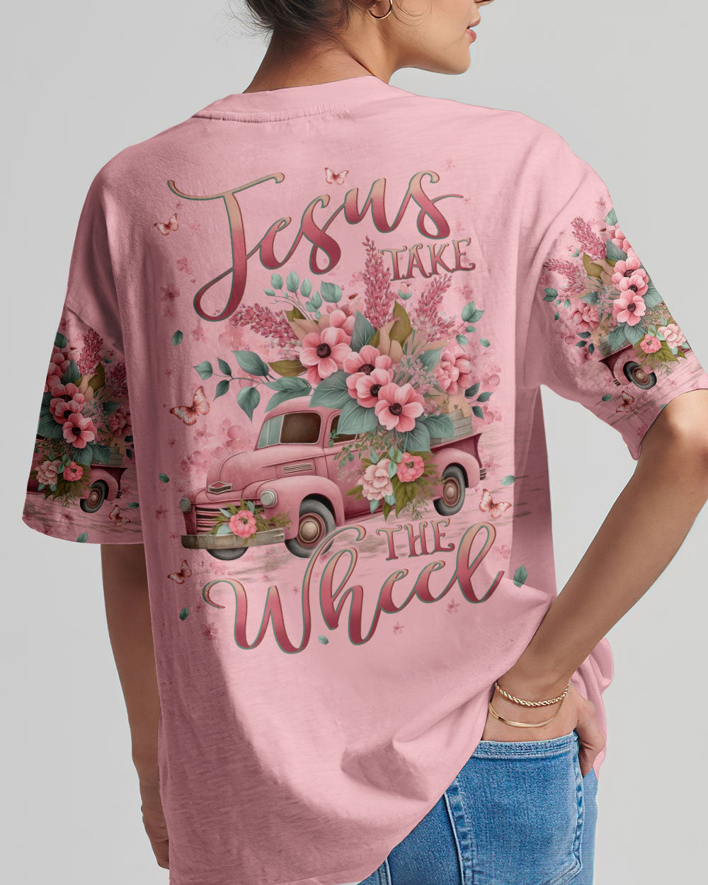 Jesus Take The Wheel Women's All Over Print Shirt - Yhln2011232