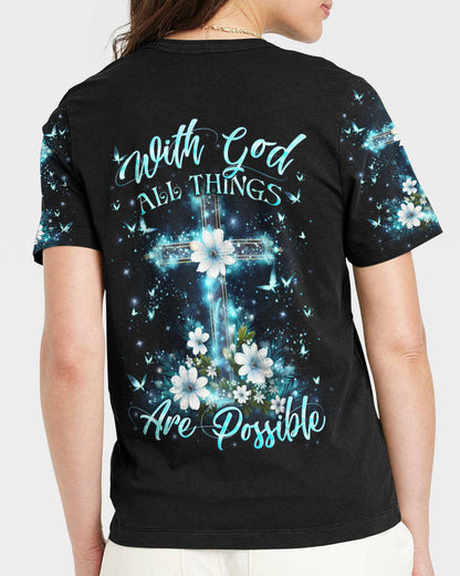 With God All Things Are Possible Women's All Over Print Shirt - Yhln2310232