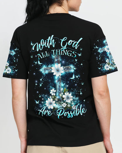 With God All Things Are Possible Women's All Over Print Shirt - Yhln2310232