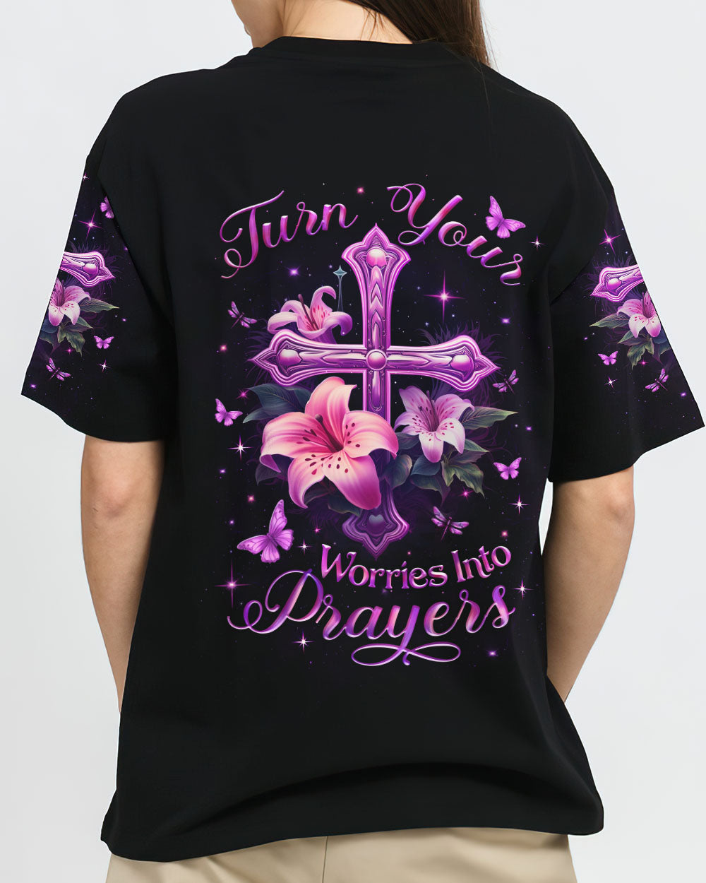 Turn Your Worries Into Prayers Women's All Over Print Shirt - Yhlt1511233