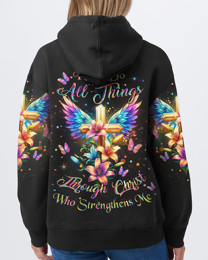 I Can Do All Things Through Christ Cross Wings Women's All Over Print Shirt - Yhlt2411233