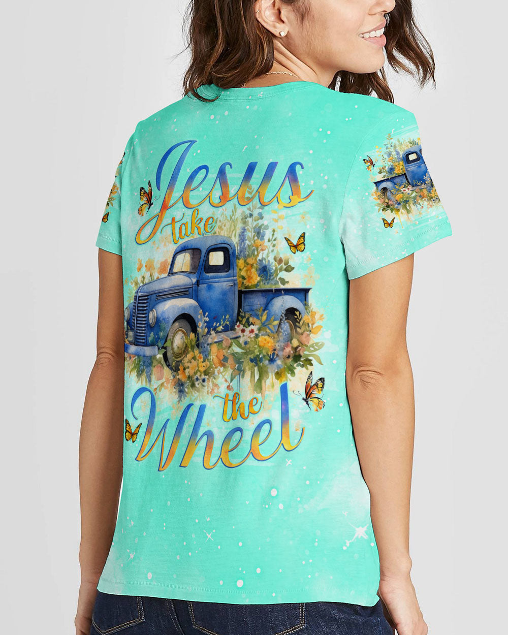 Jesus Take The Wheel Truck Women's All Over Print Shirt - Tlno0212233