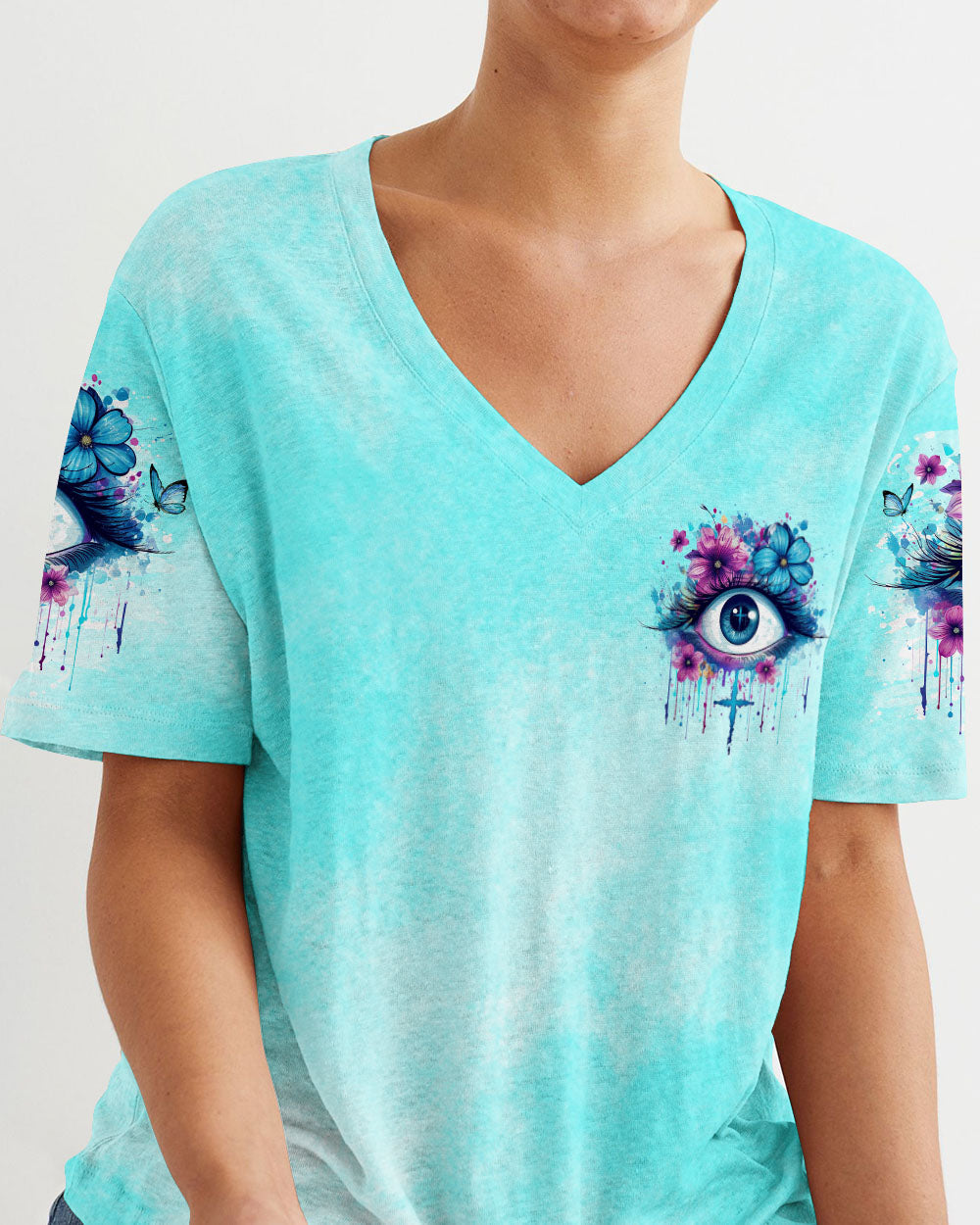 Keep Your Eyes On Jesus Women's All Over Print Shirt - Tlno1110234