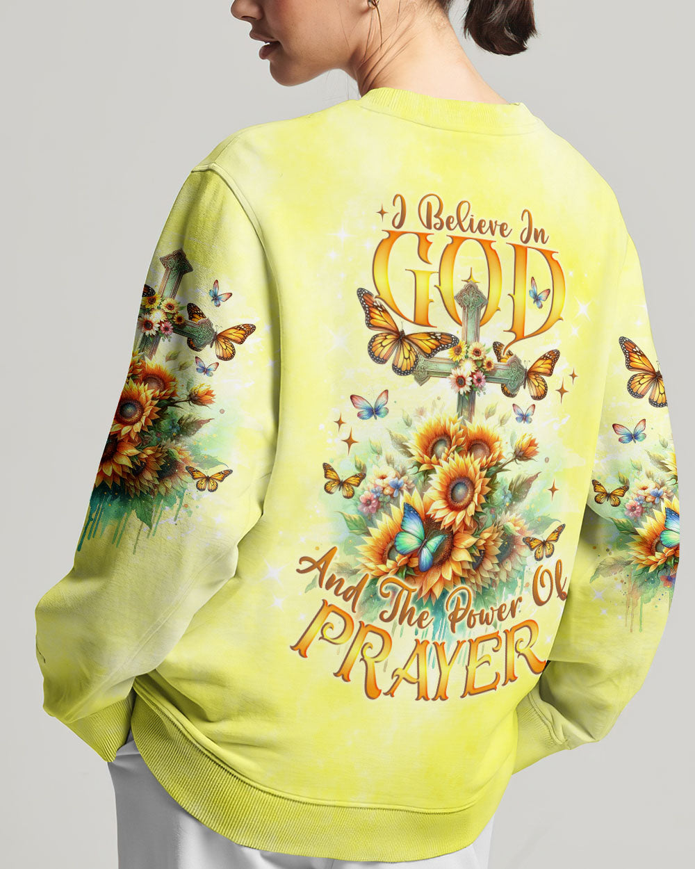 I Believe In God Sunflower Women's All Over Print Shirt - Tlno1111234