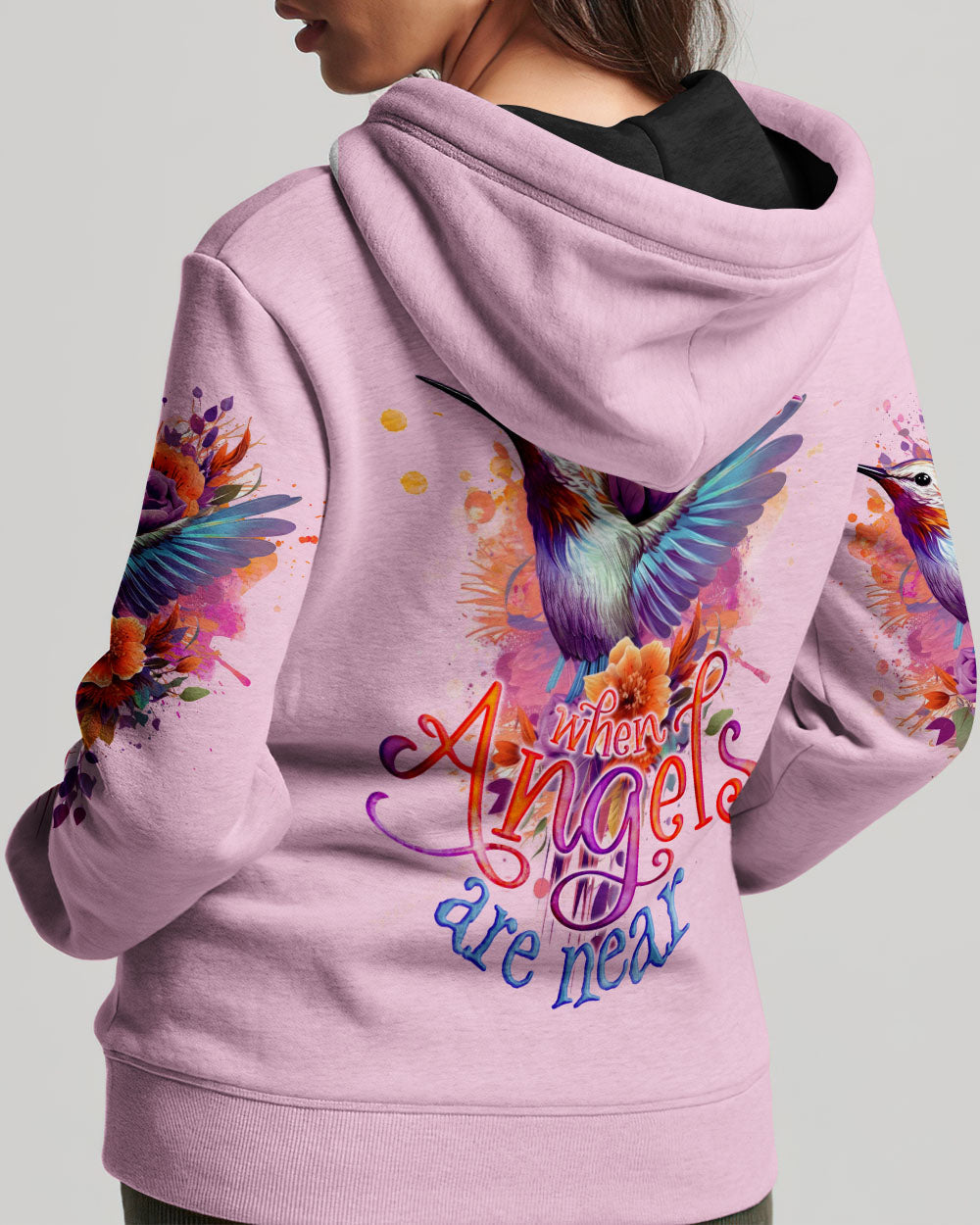 When Hummingbirds Appear Angels Are Near Women's All Over Print Shirt - Tlno1208234