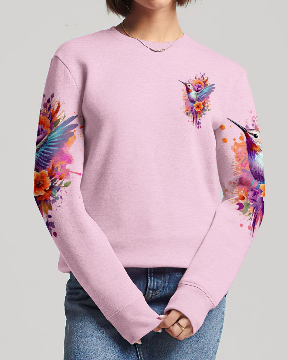 When Hummingbirds Appear Angels Are Near Women's All Over Print Shirt - Tlno1208234