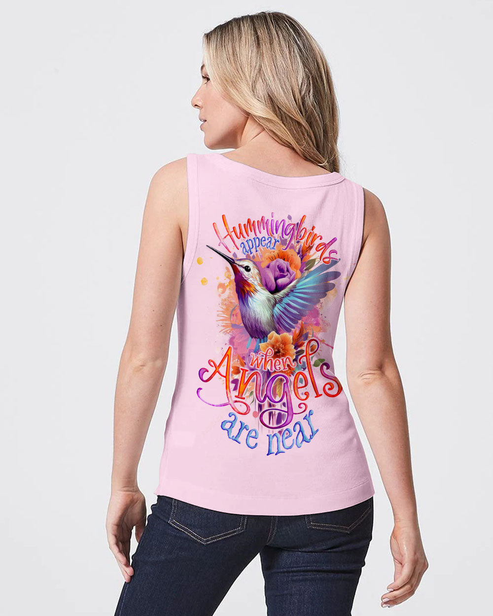 When Hummingbirds Appear Angels Are Near Women's All Over Print Shirt - Tlno1208234