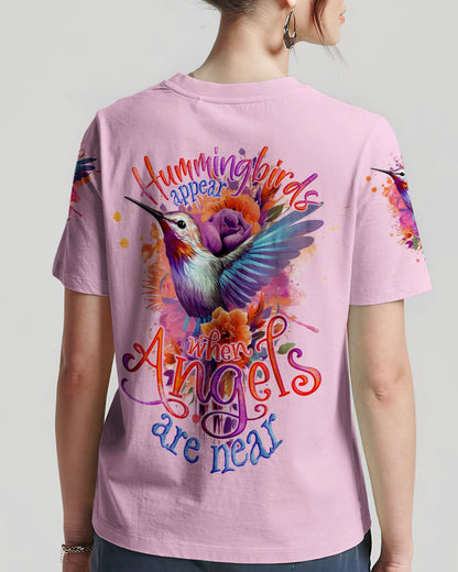 When Hummingbirds Appear Angels Are Near Women's All Over Print Shirt - Tlno1208234