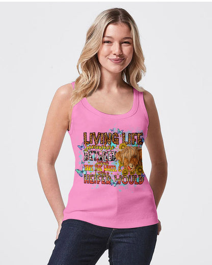 Living Life Somewhere Between Jesus Cow Women's All Over Print Shirt- Tlno1309234