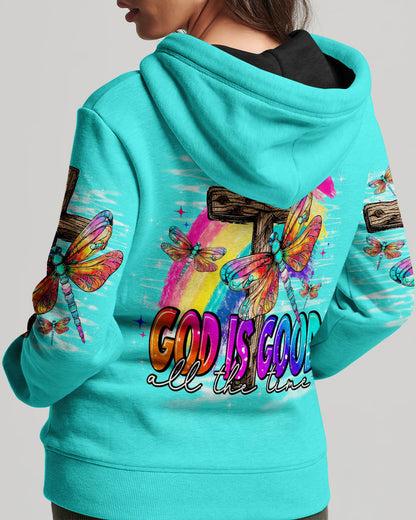 God Is Good Dragonfly Women's All Over Print Shirt - Tlno1409234