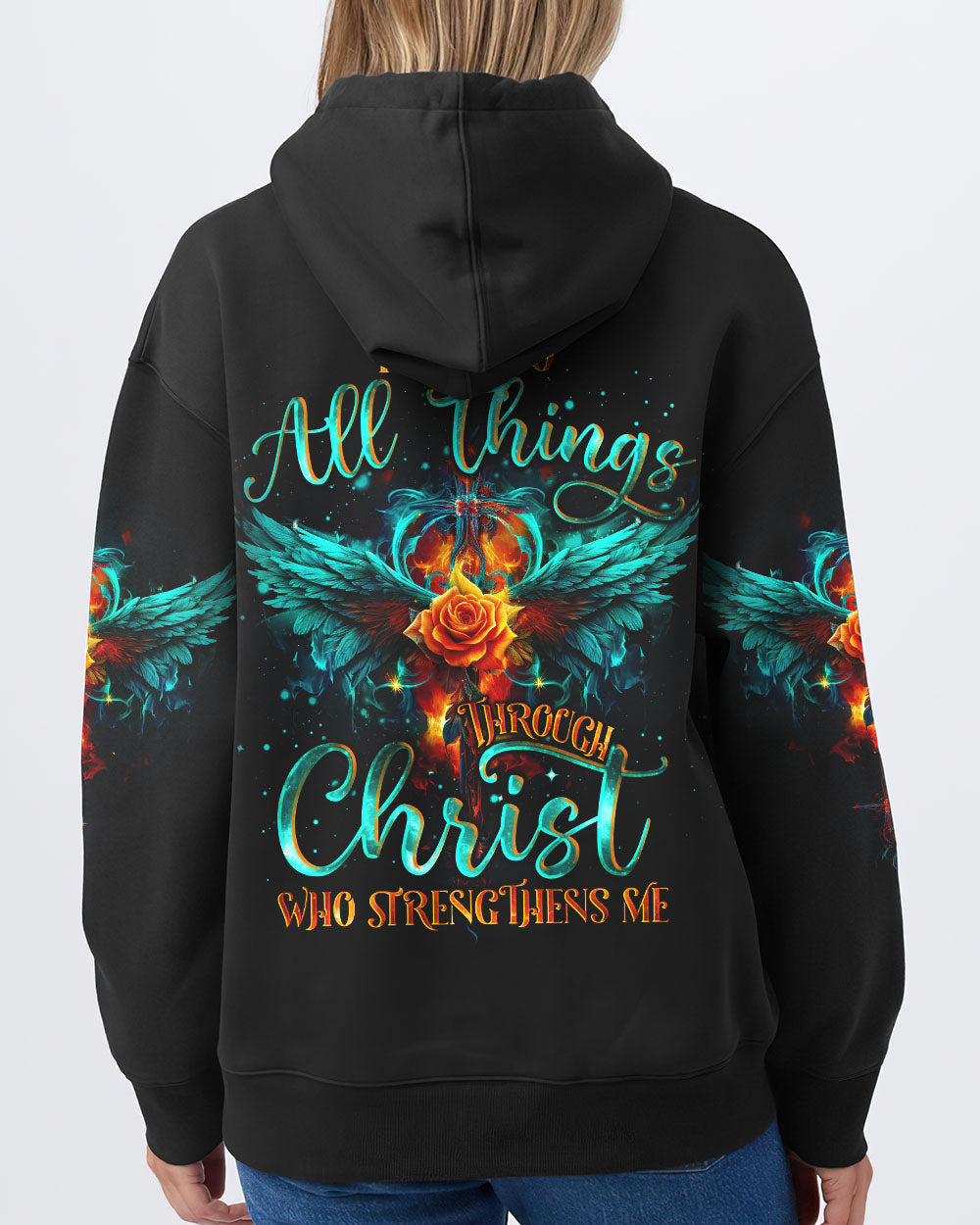 I Can Do All Things Through Christ Wings Women's All Over Print Shirt - Tlno1610234