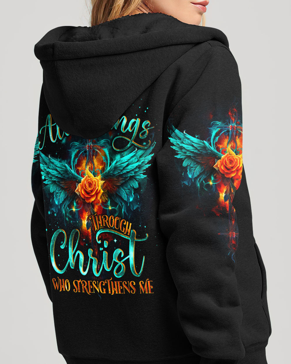 I Can Do All Things Through Christ Wings Women's All Over Print Shirt - Tlno1610234