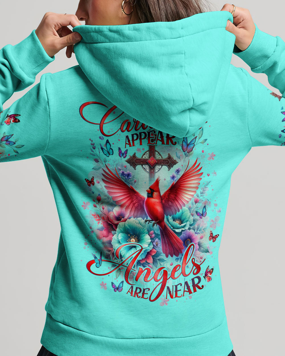 When Cardinals Appear Angels Are Near Women's All Over Print Shirt - Tlno1912234