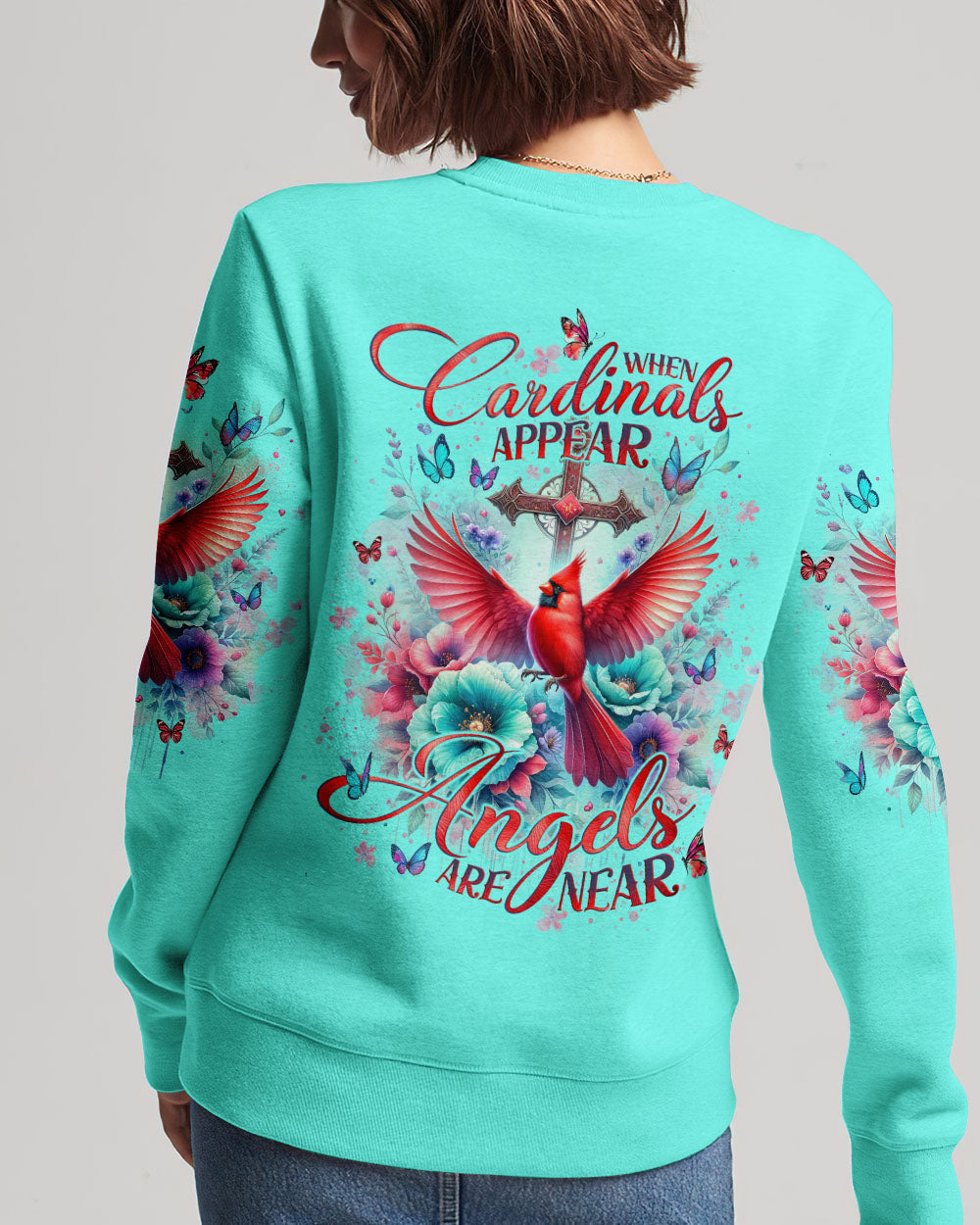 When Cardinals Appear Angels Are Near Women's All Over Print Shirt - Tlno1912234