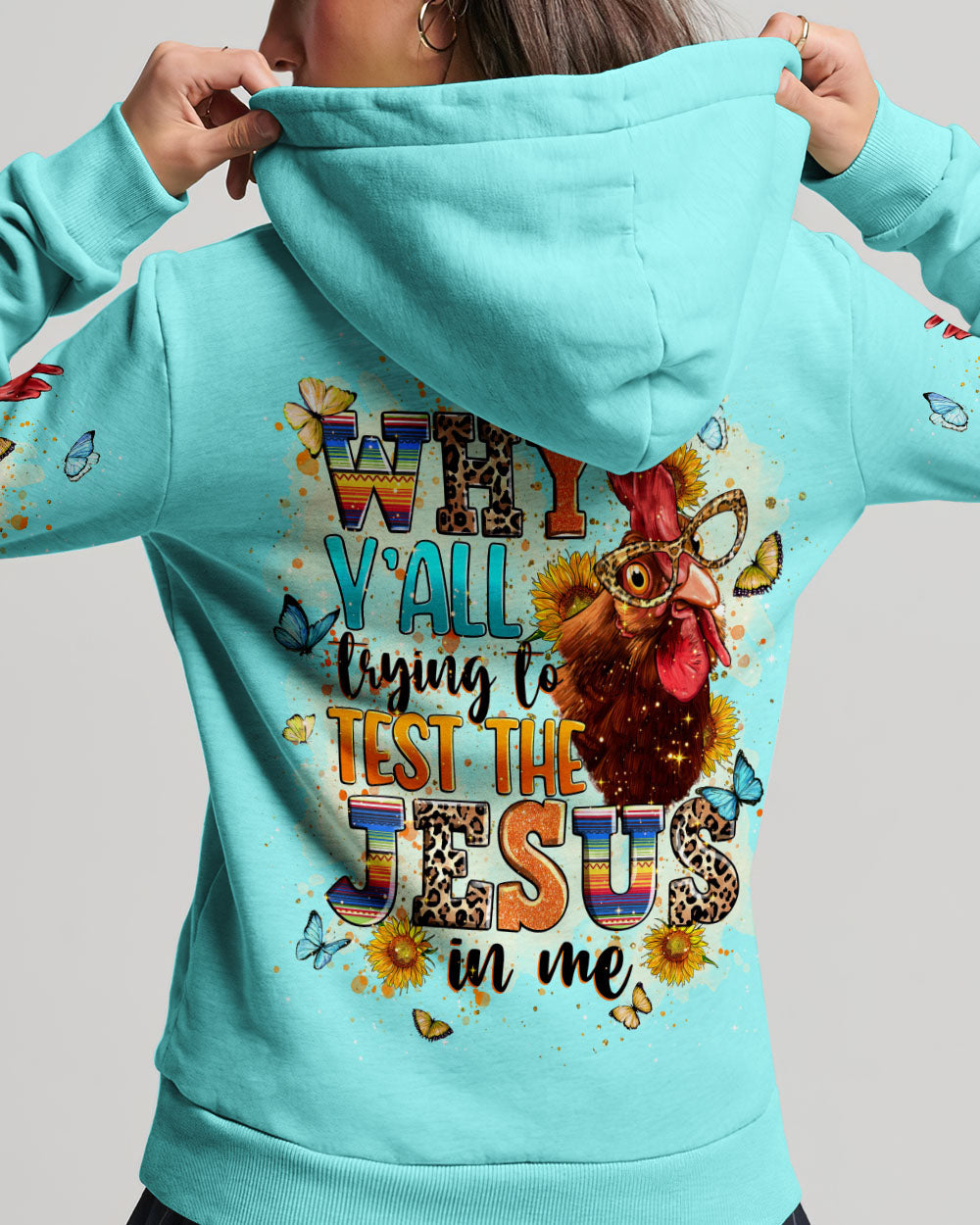 Why Y'all Trying To Test The Jesus In Me Women's All Over Print Shirt - Tlnt0103243