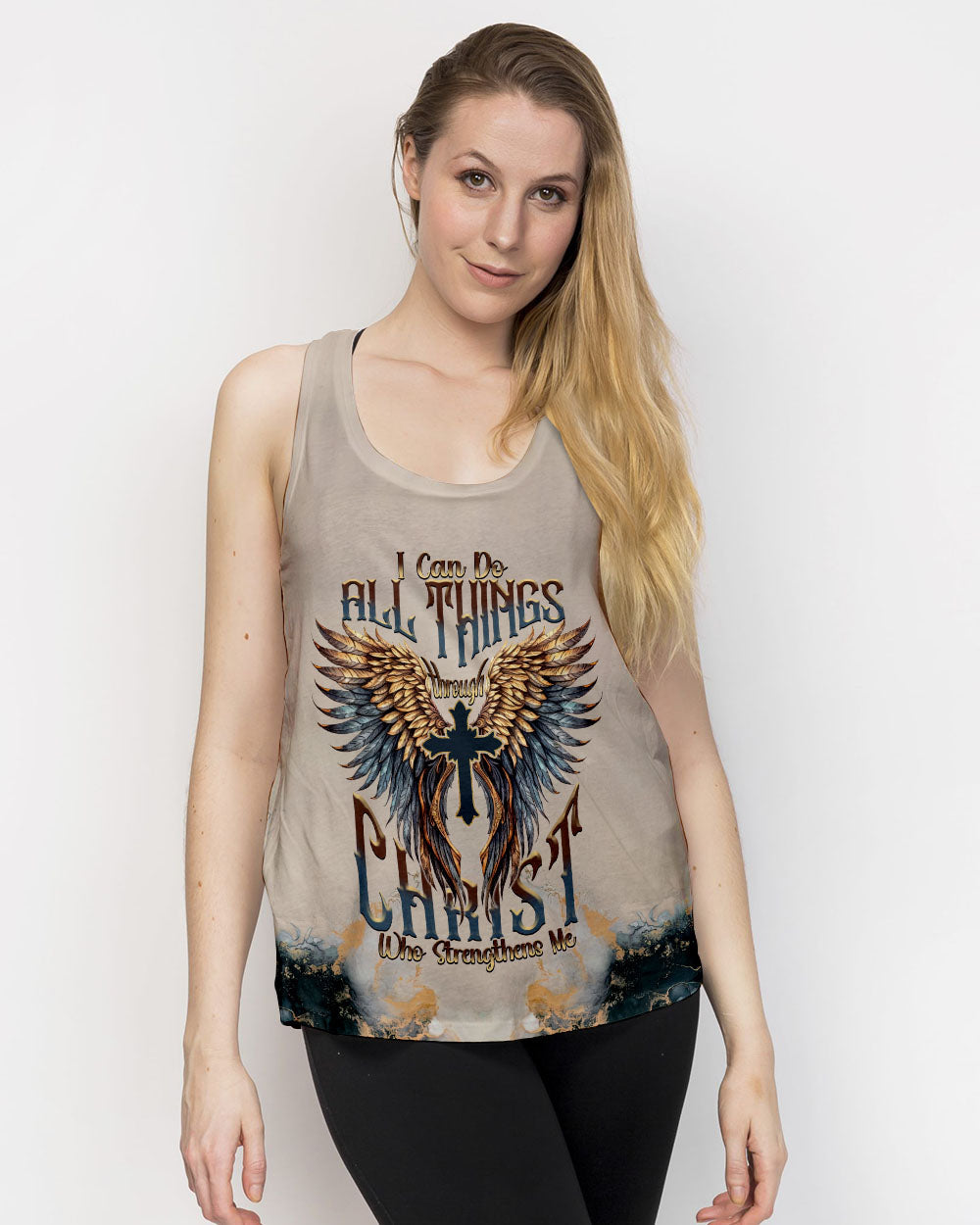 I Can Do All Things Through Christ Wings Women's All Over Print Shirt - Tlnt0408231