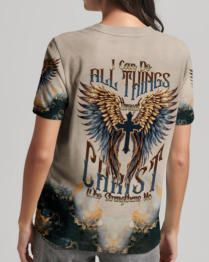 I Can Do All Things Through Christ Wings Women's All Over Print Shirt - Tlnt0408231