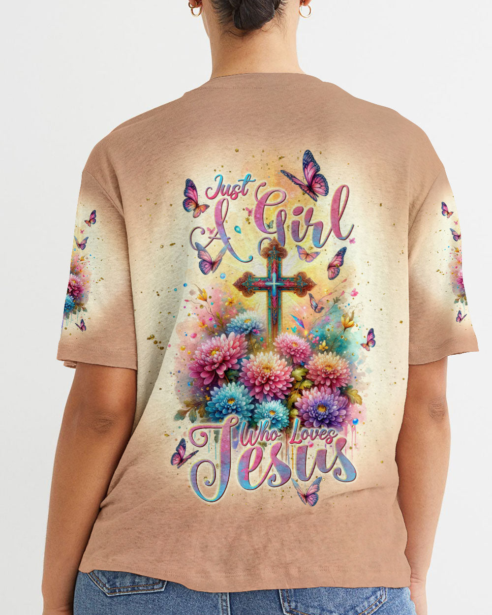 Just A Girl Who Loves Jesus Women's All Over Print Shirt - Tlnt1011234