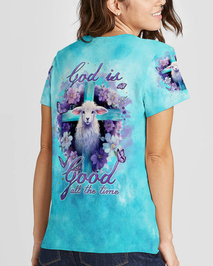 God Is Good All The Time Lamb Women's All Over Print Shirt - Tlnt1210233