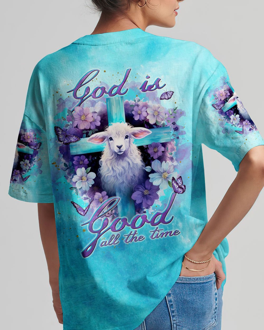 God Is Good All The Time Lamb Women's All Over Print Shirt - Tlnt1210233