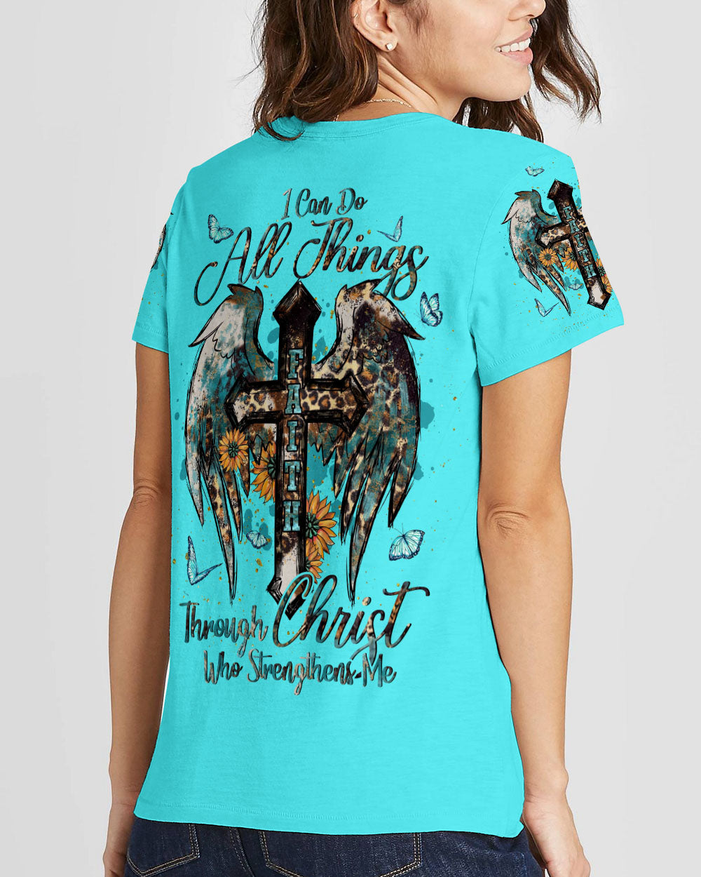 I Can Do All Things Cross Women's All Over Print Shirt - Tlnt1608232