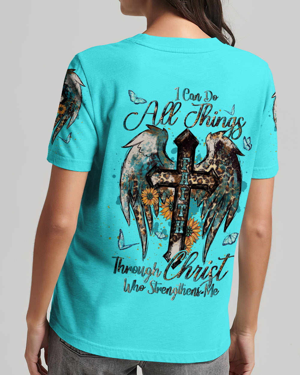 I Can Do All Things Cross Women's All Over Print Shirt - Tlnt1608232