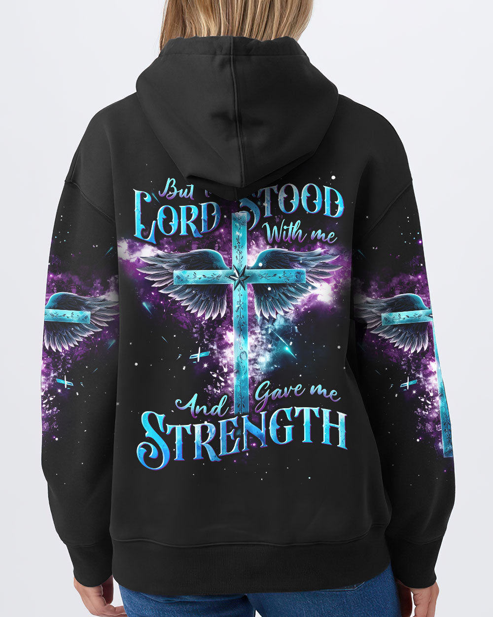 But The Lord Stood With Me Cross Wings Women's All Over Print Shirt - Tlnt1809232