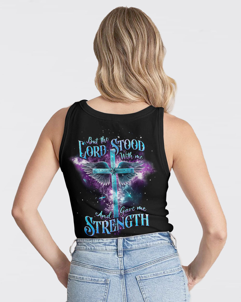 But The Lord Stood With Me Cross Wings Women's All Over Print Shirt - Tlnt1809232