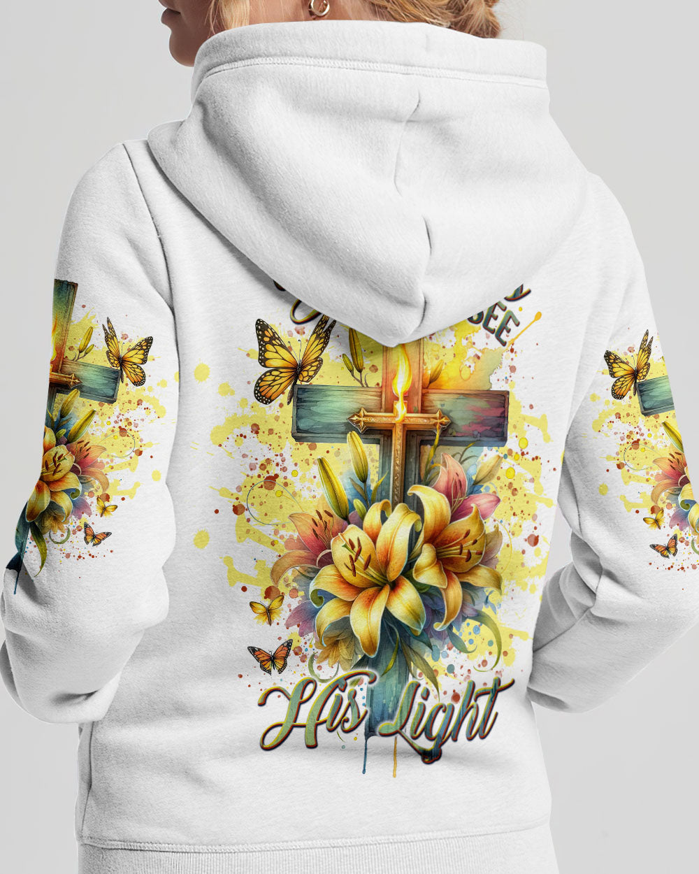 Even In Darkness Lilies Cross Women's All Over Print Shirt - Tlnt1902242