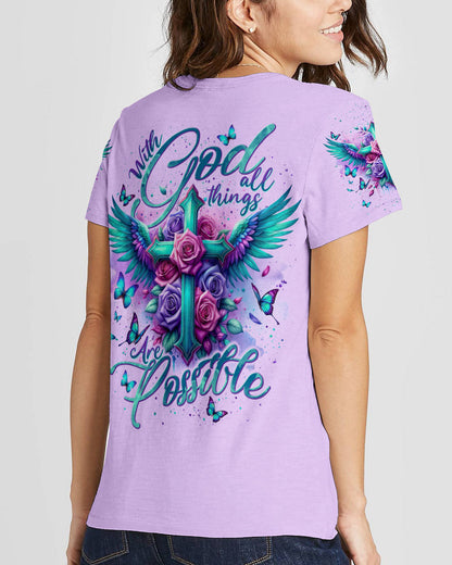 With God All Things Are Possible Women's All Over Print Shirt - Tlnt2010232