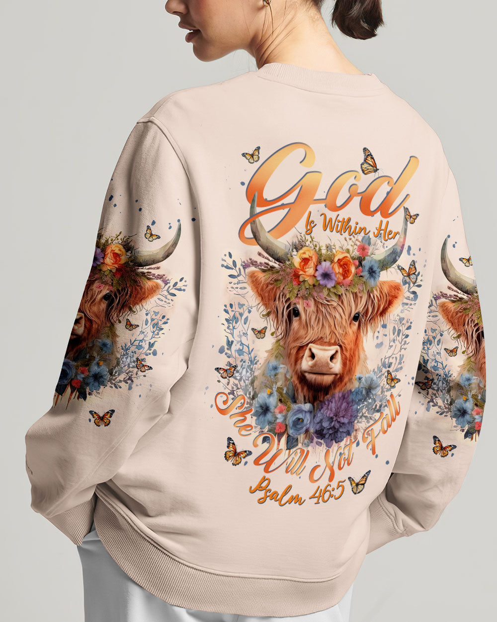 God Is Within Her Cow Women's All Over Print Shirt - Tlnt2209233