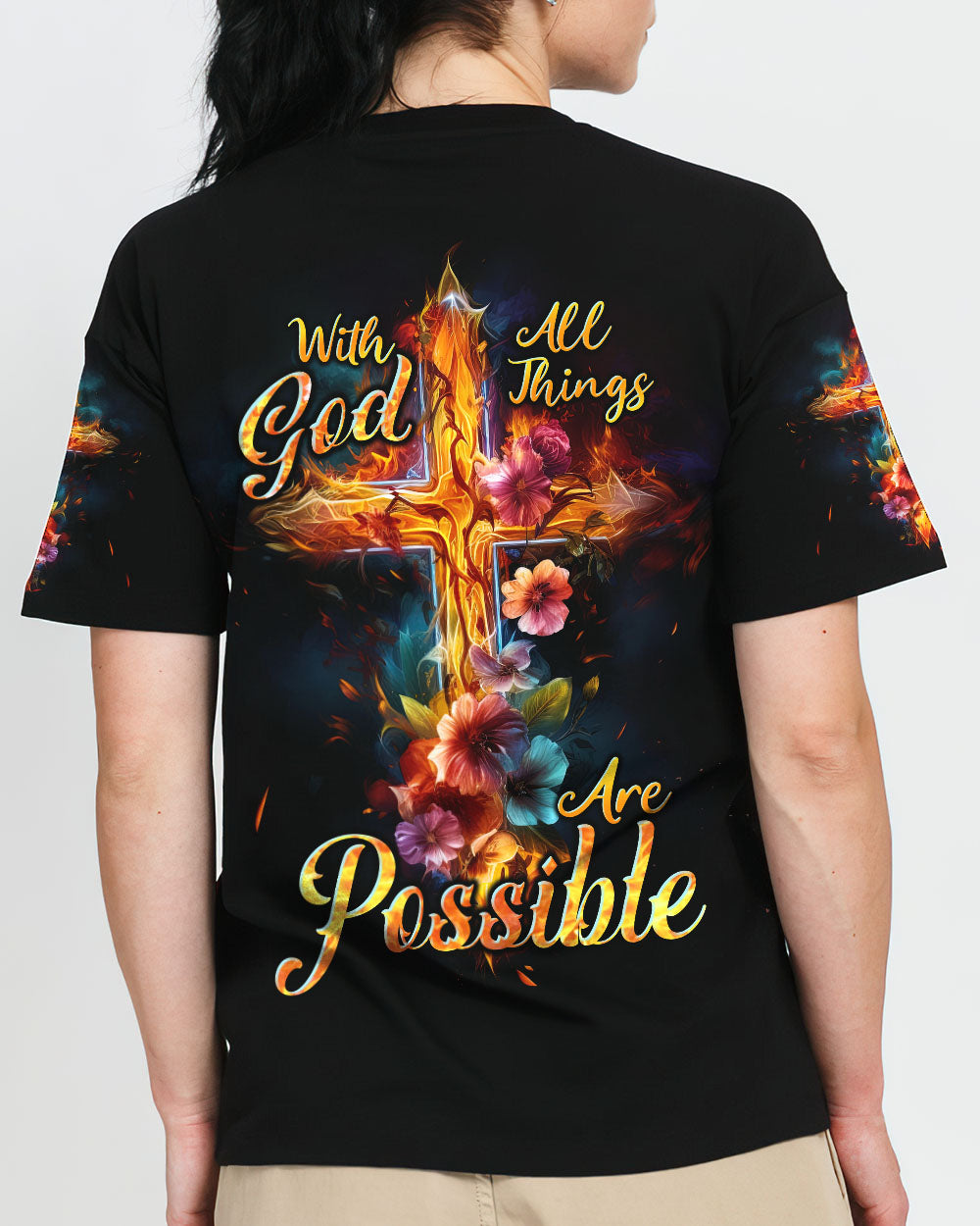 With God All Things Are Possible Women's All Over Print Shirt - Tlnt2809234