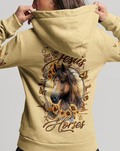 Runs On Jesus And Horses Women's All Over Print Shirt - Tlnt2909232